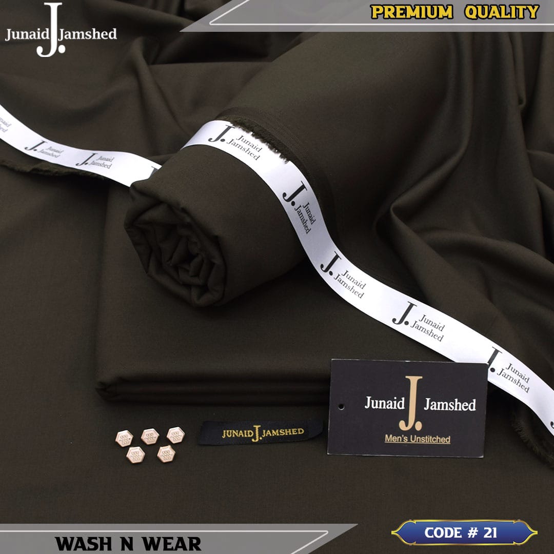 J.Junaid Jamshaed winter wash and Wear premium volume Dark Mehndi